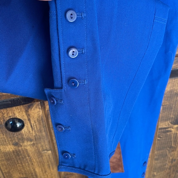 RALPH LAUREN Cobalt Blue High End Jodhpurs Riding Pants Soft Suede 10 Nice NEW!! - Picture 7 of 12